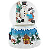 Northlight 5.75" Children Building Snowman Musical Christmas Snow Globe Image 1