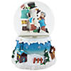 Northlight 5.75" Children Building Snowman Musical Christmas Snow Globe Image 2