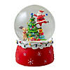 Northlight 5.75" Santa Decorating a Christmas Tree Musical Snow Globe Image 1