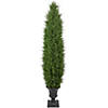 Northlight 5' Artificial Cedar Pine Arborvitae Tree in Urn Style Pot Unlit Image 1
