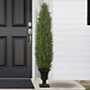 Northlight 5' Artificial Cedar Pine Arborvitae Tree in Urn Style Pot Unlit Image 1