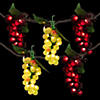 Northlight 5-Count Red and Green Grape Cluster String Light Set  8ft Brown Wire Image 1