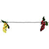 Northlight 5-Count Red and Green Grape Cluster String Light Set  8ft Brown Wire Image 4