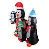 Northlight - 5' Lighted Black and Orange Inflatable Penguin Family Christmas Yard Art Decor Image 1