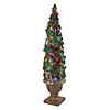 Northlight 5' Pre-lit Fiber Optic LED Topiary Outdoor Artificial Christmas Tree Image 1