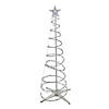 Northlight - 5' Pure White LED Spiral Cone Tree Outdoor Christmas Decoration Image 1