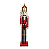 Northlight 5' Red and White Commercial Size Christmas Nutcracker with Scepter Image 1