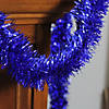 Northlight 50' Shiny Lavish Blue Christmas and Hanukkah Foil Tinsel Garland - Unlit Image 1