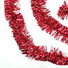Northlight 50' Traditional Shiny Red 6 Ply Christmas Foil Tinsel Garland - Unlit Image 1
