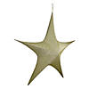 Northlight 51" Gold Tinsel Foldable Christmas Star Outdoor Decoration Image 2