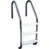 Northlight 52" Silver and White Three Step In-Ground Swimming Pool Deck Ladder Image 1