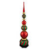 Northlight 54" Green and Red Topiary Finial Tower Commercial Christmas Decoration Image 1