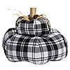 Northlight 6.5" Black and White Plaid Stacked Fall Harvest Tabletop Pumpkin Image 1