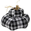 Northlight 6.5" Black and White Plaid Stacked Fall Harvest Tabletop Pumpkin Image 2