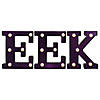 Northlight 6.5" LED Black and Purple EEK Halloween Marquee Sign Image 1
