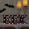 Northlight 6.5" LED Black and Purple EEK Halloween Marquee Sign Image 1