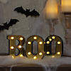 Northlight 6.5" Lighted Black and Gold BOO Halloween Marquee Sign Image 1