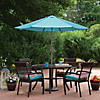 Northlight 6.5&#39; Outdoor Patio Market Umbrella with Hand Crank - Turquoise Blue Image 1