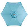 Northlight 6.5&#39; Outdoor Patio Market Umbrella with Hand Crank - Turquoise Blue Image 2