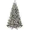 Northlight 6.5' Pre-Lit Flocked Madison Pine Medium Artificial Christmas Tree  Clear Lights Image 1