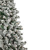 Northlight 6.5' Pre-Lit Flocked Madison Pine Medium Artificial Christmas Tree  Clear Lights Image 3