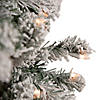 Northlight 6.5' Pre-Lit Flocked Madison Pine Medium Artificial Christmas Tree  Clear Lights Image 4