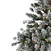 Northlight 6.5' Pre-Lit Medium Flocked Natural Emerald Artificial Christmas Tree - Clear Lights Image 1