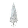 Northlight 6.5' Pre-Lit Pencil White Winston Pine Artificial Christmas Tree - Multi LED Lights Image 1