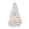 Northlight 6.5' Pre-Lit Seneca White Spruce Artificial Christmas Tree  Dual Function LED Lights Image 1