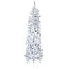 Northlight 6.5' Pre-Lit Woodbury White Pine Pencil Artificial Christmas Tree  Blue Lights Image 1