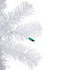 Northlight 6.5' Pre-Lit Woodbury White Pine Pencil Artificial Christmas Tree  Green Lights Image 1