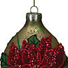 Northlight 6.5" Red and Gold Poinsettia Finial Christmas Ornament Image 1