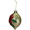 Northlight 6.5" Red and Gold Poinsettia Finial Christmas Ornament Image 2