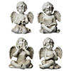 Northlight 6.5" Set of 4 Gray Cherub Angel Outdoor Garden Statues Image 1