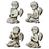 Northlight 6.5" Set of 4 Gray Cherub Angel Outdoor Garden Statues Image 3