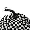 Northlight 6.5" White and Black Plaid Fall Harvest Tabletop Pumpkin Image 2