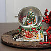 Northlight 6.75" Christmas Tree and Santa Claus Musical Snow Globe Image 2
