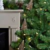 Northlight 6.75' LED Lighted B/O Gold Mini Sisal Tree Christmas Garland - Warm White Lights Image 1
