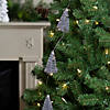 Northlight 6.75' LED Lighted B/O Silver Mini Sisal Tree Christmas Garland - Warm White Lights Image 1