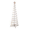 Northlight - 6' Clear Lighted Spiral Cone Tree Outdoor Christmas Decoration Image 1