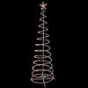 Northlight - 6' Clear Lighted Spiral Cone Tree Outdoor Christmas Decoration Image 3