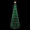 Northlight 6' Green Color Changing Multiple Function Pop Up Artificial Outdoor Christmas Tree Image 1