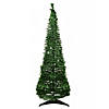 Northlight 6' Green Tinsel Pop-Up Artificial Christmas Tree  Unlit Image 1