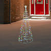 Northlight 6' LED Color Changing Multiple Function Outdoor Show Cone Tree Image 1