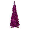 Northlight 6' Pink Tinsel Pop-Up Artificial Christmas Tree  Unlit Image 1