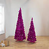 Northlight 6' Pink Tinsel Pop-Up Artificial Christmas Tree  Unlit Image 1