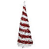 Northlight 6' Pre-Lit Candy Cane Pop-Up Artificial Christmas Tree  Clear Lights Image 1