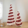 Northlight 6' Pre-Lit Candy Cane Pop-Up Artificial Christmas Tree  Clear Lights Image 1