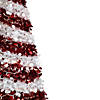 Northlight 6' Pre-Lit Candy Cane Pop-Up Artificial Christmas Tree  Clear Lights Image 3