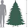 Northlight 6' Pre-Lit Pine Artificial Wall Christmas Tree - Clear Lights Image 2